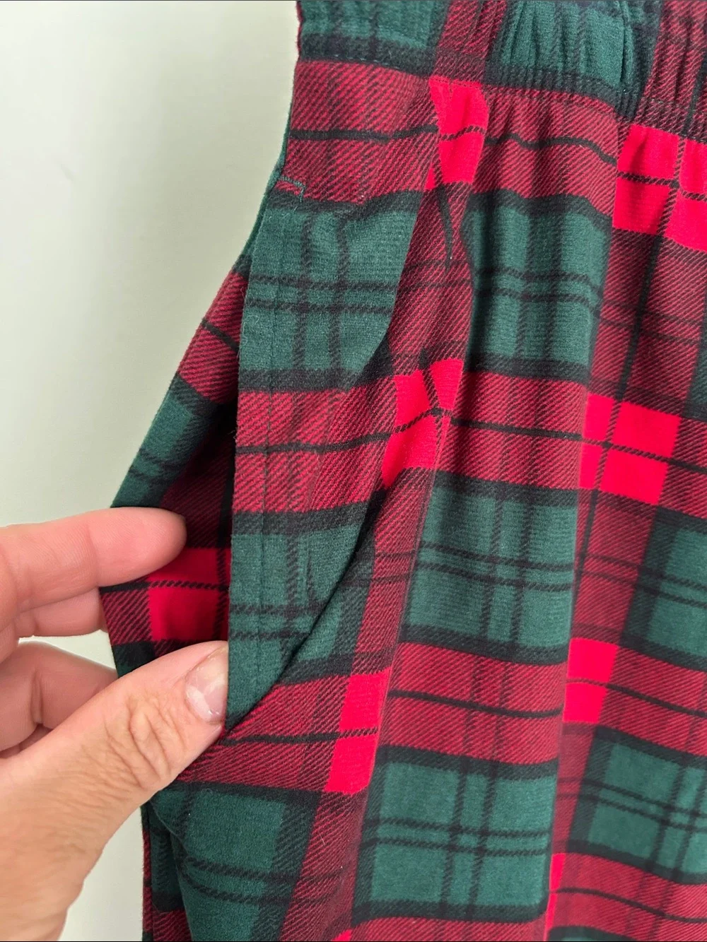 Nautica Red and Green Plaid men’s  Pajama Bottoms